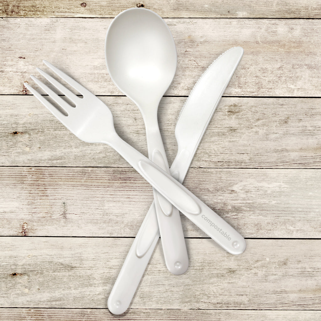 Compostable Medium Weight Fork- Individually Wrapped 500 units