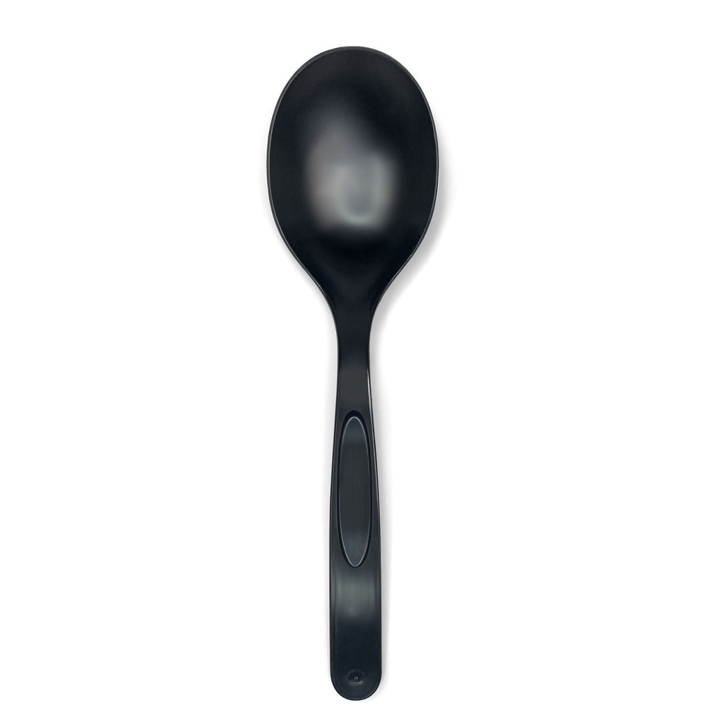 Pack of 100 black plastic spoons, egg spoons, plastic, soup spoons, large  plastic spoons, egg spoons, reusable, suitable for dishwasher, party,  camping. price in Egypt,  Egypt